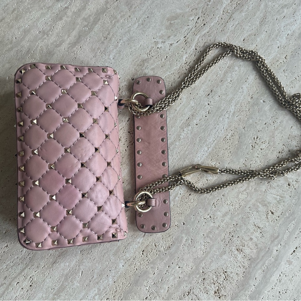 VALENTINO 💯 Authentic small Rockstud bag pink RARE 💕💕 - Picture 9 of 13